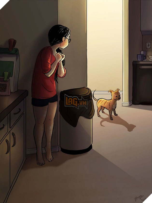 Bo tranh co cun con lam ban thi doc than cung chang sao hinh anh 11