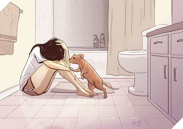 Bo tranh co cun con lam ban thi doc than cung chang sao hinh anh 6