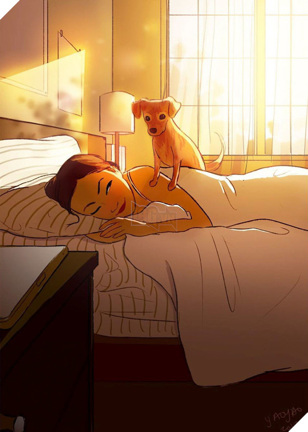 Bo tranh co cun con lam ban thi doc than cung chang sao hinh anh 13