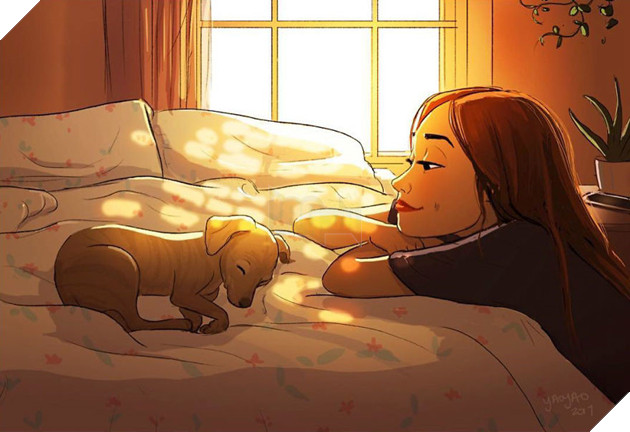 Bo tranh co cun con lam ban thi doc than cung chang sao hinh anh 4