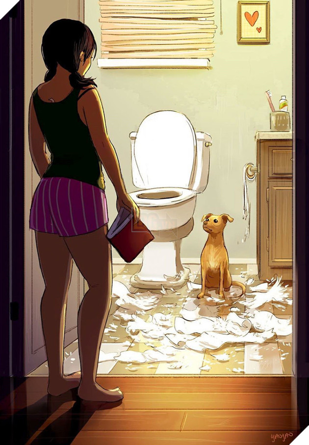 Bo tranh co cun con lam ban thi doc than cung chang sao hinh anh 9