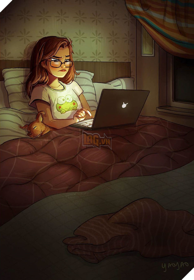 Bo tranh co cun con lam ban thi doc than cung chang sao hinh anh 3