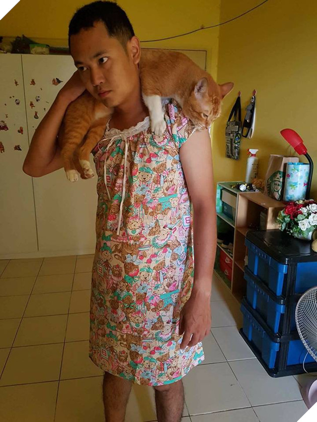 Chàng trai hóa trang thành phụ nữ vì mèo cưng không thích lại gần đàn ông - Ảnh 1.