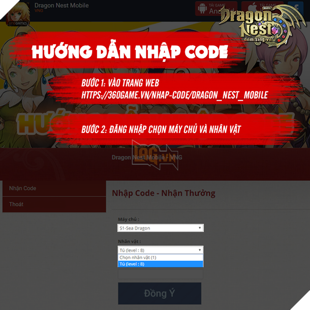 LAGVN - Dragon Nest Mobile tưng bừng tặng Giftcode siêu khủng mừng game ra mắt 14