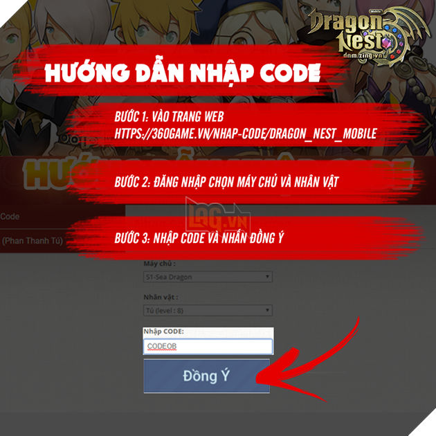 LAGVN - Dragon Nest Mobile tưng bừng tặng Giftcode siêu khủng mừng game ra mắt 15