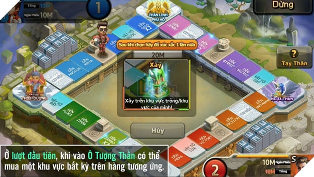 Cận cảnh bản đồ Tay Thần đặc sắc trong 360mobi Cờ Tỷ Phú