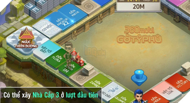 Cận cảnh bản đồ Tay Thần đặc sắc trong 360mobi Cờ Tỷ Phú 4