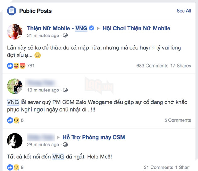 VNG sập server diện rộng, cả hệ thống game Zing và Zalo bay màu Đã tìm ra nguyên nhân 