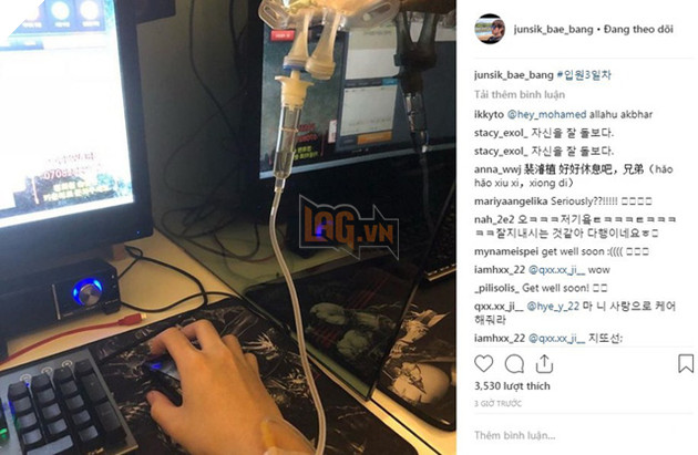 SKT Bang khiến fan hâm mộ cạn lời vì bị bệnh cấp cứu mà vẫn tranh thủ trốn viện ngồi net - Ảnh 2.