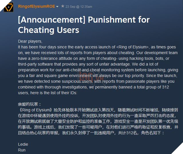 ROE trên Steam thẳng tay trừng trị Hacker, quyết Ban cả PC và quét hack đều đặn mỗi tuần 3