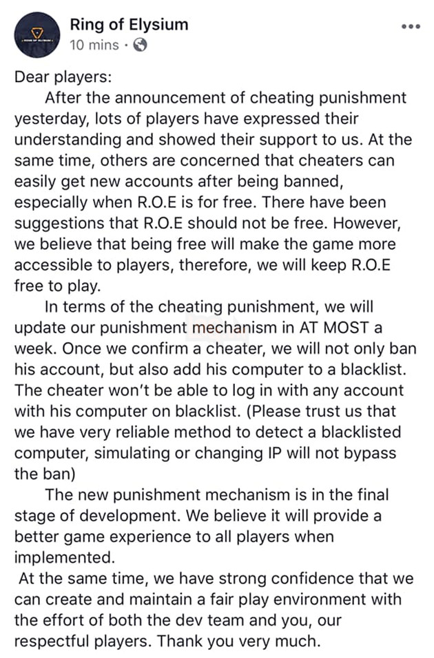 ROE trên Steam thẳng tay trừng trị Hacker, quyết Ban cả PC và quét hack đều đặn mỗi tuần 4