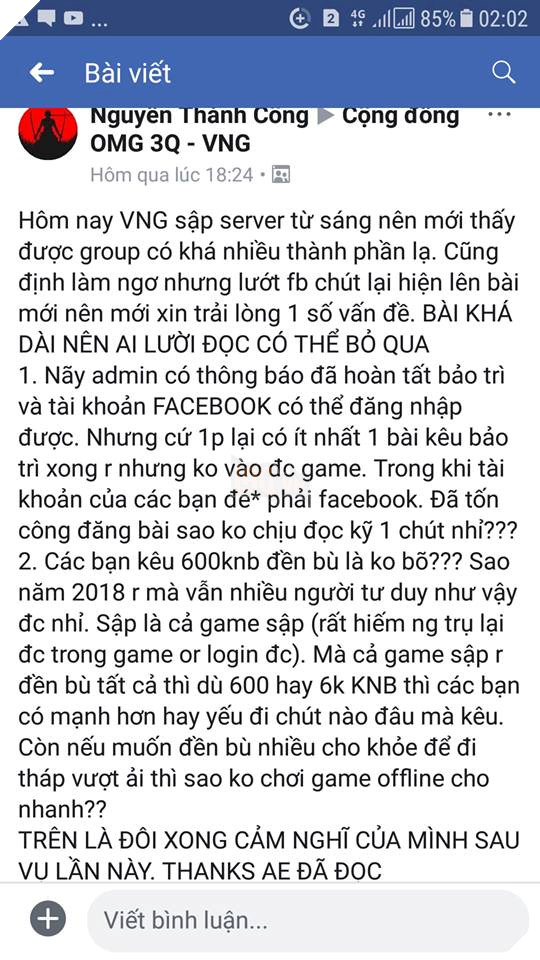 VNG sập server - Hậu quả nghiêm trọng đến rất nhiều người không chỉ game thủ 5