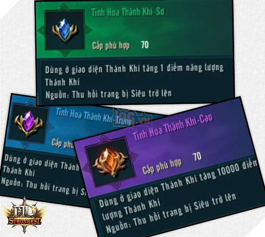 Thông tin tân thủ cần biết về Thánh Khí - trang bị khủng trong MU Strongest 3