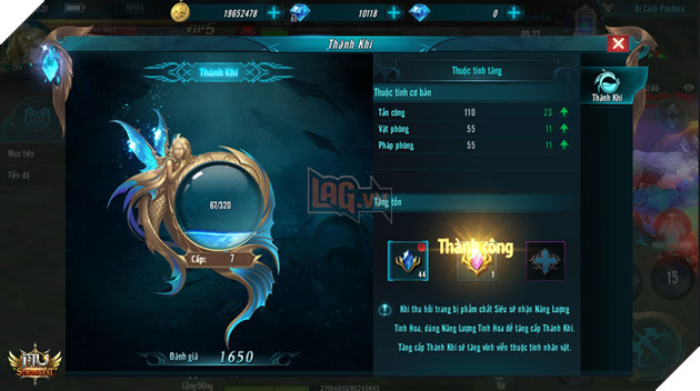 Thông tin tân thủ cần biết về Thánh Khí - trang bị khủng trong MU Strongest 2