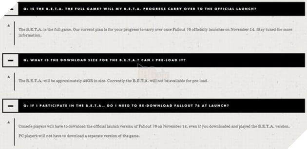 Fallout 76 Beta hé lộ dung lượng cần thiết không quá nặng nề 2