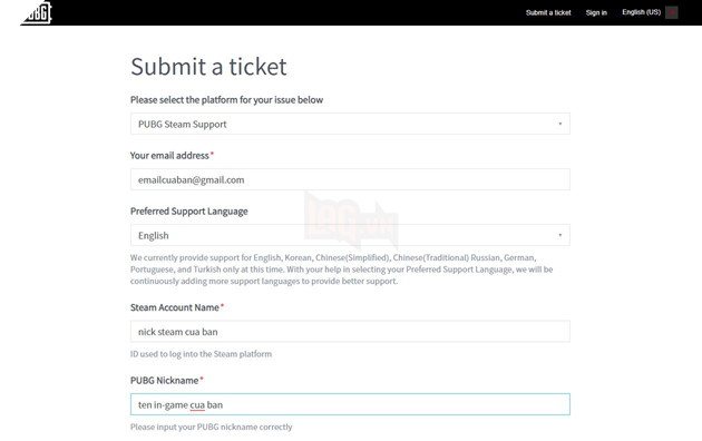 PUBG: Huong dan cach lay lai acc PUBG Steam khi bi ban nham 4 PUBG: Hướng dẫn cách lấy lại acc PUBG Steam khi bị ban nhầm 4
