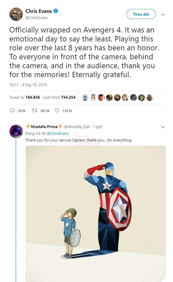 Quay xong Avengers 4, Captain America chính thức nói lời từ biệt khán giả? - Ảnh 1. Quay xong Avengers 4, Captain America chính thức nói lời từ biệt khán giả? - Ảnh 1.