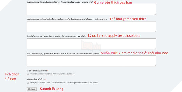 PUBG Project Thai: Huong dan dang ky test beta phien ban PUBG sieu nhe 4 PUBG Project Thai: Hướng dẫn đăng ký test beta phiên bản PUBG siêu nhẹ 4