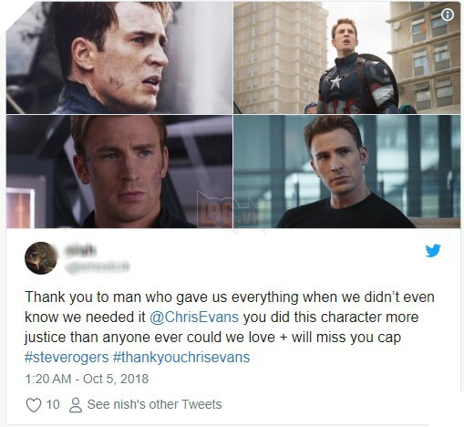 Cộng đồng mạng đồng loạt gửi lời tri ân khi nghe tin Chris Evans không đóng vai Captain America nữa - Ảnh 3. Cộng đồng mạng đồng loạt gửi lời tri ân khi nghe tin Chris Evans không đóng vai Captain America nữa - Ảnh 3.
