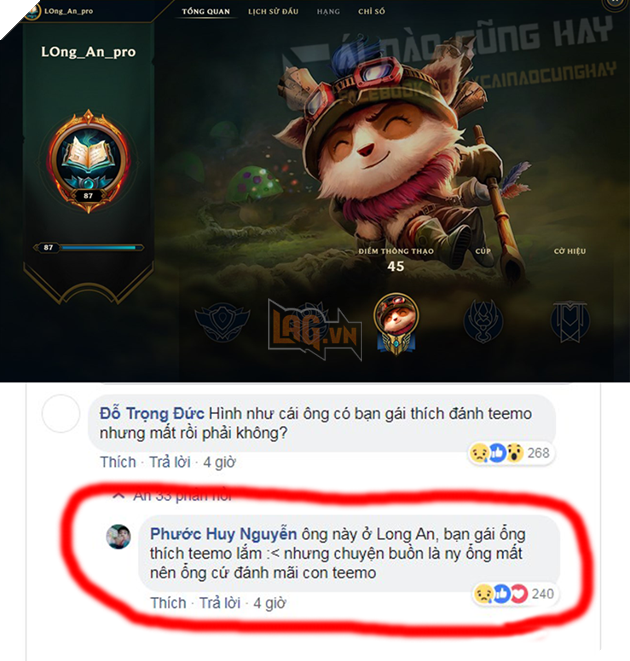 LMHT - Dau long truoc chan tinh cua chang trai choi hon 6 trieu diem thong thao cua Teemo chi vi nguoi yeu qua co 2 LMHT - Đau lòng trước chân tình của chàng trai chơi hơn 6 triệu điểm thông thạo của Teemo chỉ vì người yêu quá cố 2