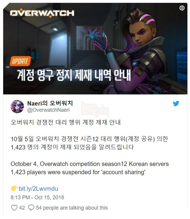 Overwatch - Hơn 1400 tài khoản tại Hàn Quốc đã bị khóa vì dám chia sẻ cho người khác 2