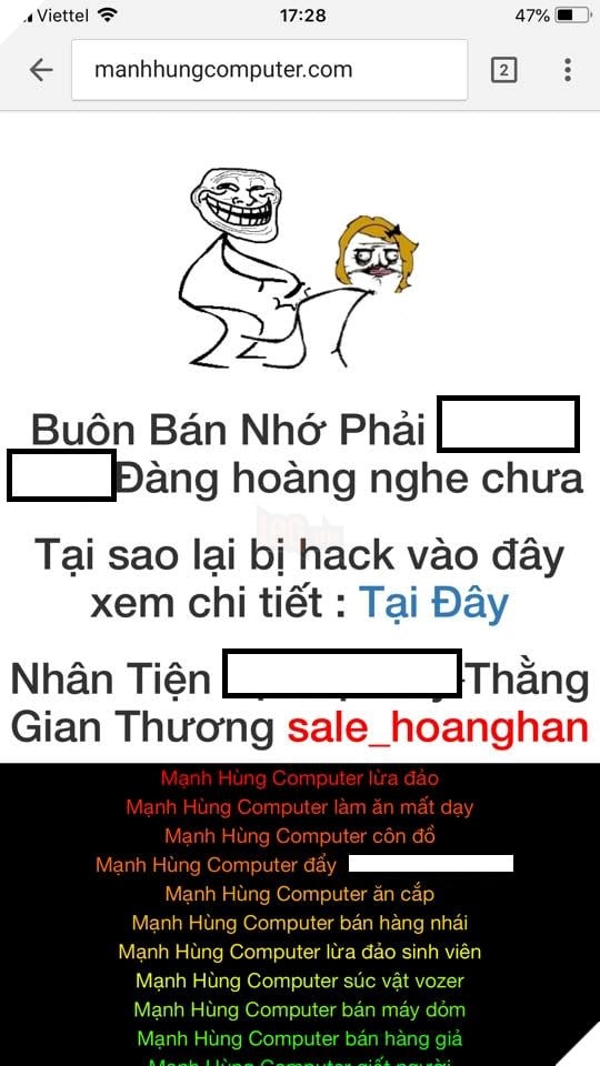 Lừa Đảo Khách Hàng, Mạnh Hùng Computer nhận cái kết đắng khi dám chống đối với cộng đồng mạng 4