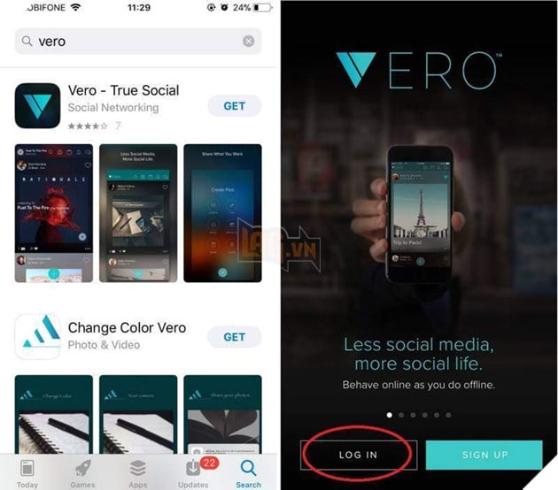 Tải ứng dụng Vero True Social