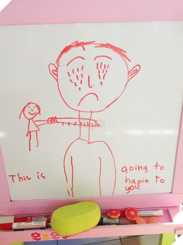 Những bức tranh rùng rợn được vẽ bởi trẻ em đến người lớn khi xem cũng thấy ám ảnh - Ảnh 1.