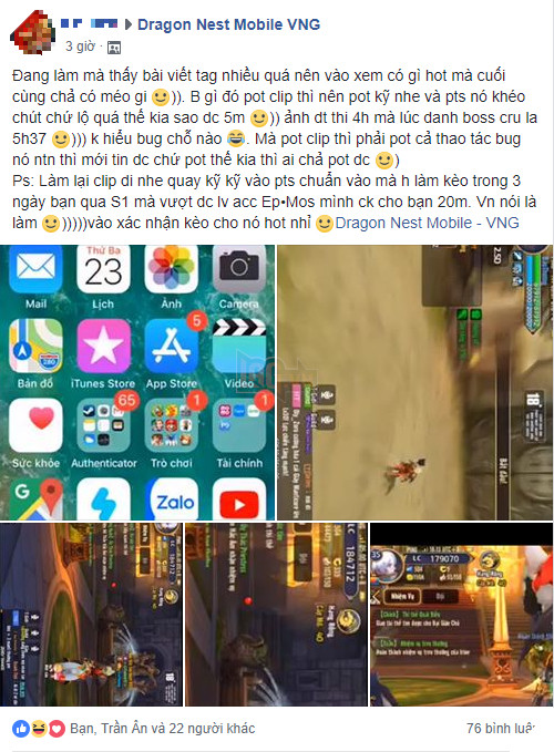 “Biến căng” Dragon Nest Mobile: Lỗi game và vụ drama kèo 5m của thành viên guil top 1 S1