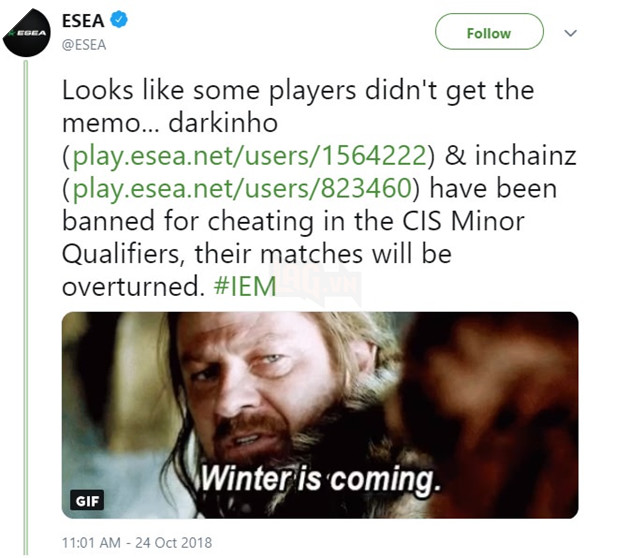  Điểm tin Cheater 25/10/2018 forsaken nhận án phạt đầu tiên, nhiều player Thụy Điển ăn ban... 2