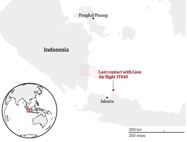 Máy bay của Lion Air Flight Indonesia rớt khi vừa cất cánh, 189 người mất tích 2