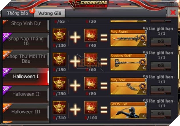 CrossFire Legends đón chào Halloween bằng sự kiện nạp nhân đôi duy nhất hôm nay 6