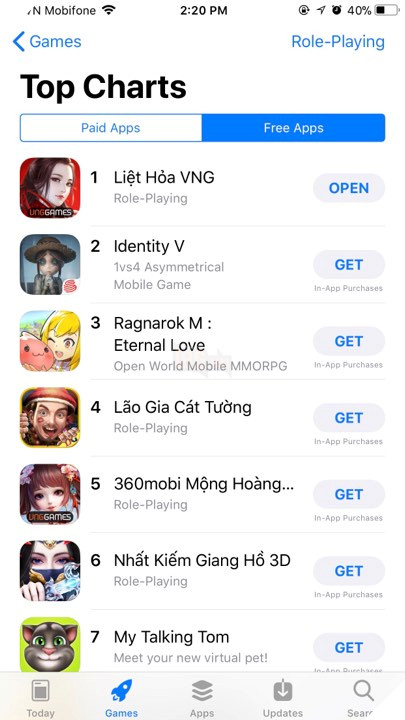 Liệt Hỏa VNG liên tục đánh chiếm các bảng xếp hạng ngay sau ngày đầu tiên ra mắt  4