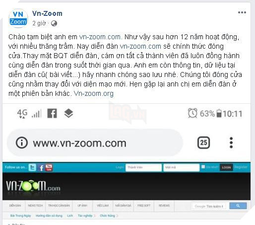 Diễn đàn công nghệ VN-Zoom chính thức đóng cửa sau 12 năm hoạt động - Ảnh 1. Diễn đàn công nghệ VN-Zoom chính thức đóng cửa sau 12 năm hoạt động - Ảnh 1.