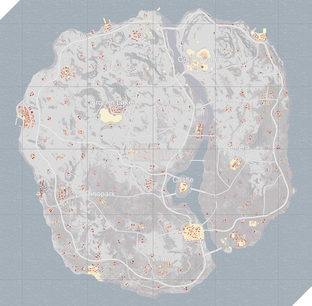 Hé lộ các điểm spawn đồ trong snow map sắp ra mắt của PUBG