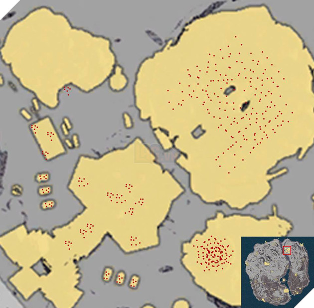 Hé lộ các điểm spawn đồ trong snow map sắp ra mắt của PUBG