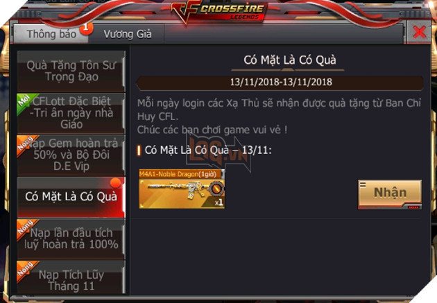 Tưng bừng đón chào chuỗi sự kiện 20/11 cùng CrossFire Legends 2