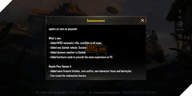 PUBG Mobile: Bản cập nhật mới: Kết thúc Season 3, mở ra Season 4, vũ khí mới, phương tiện mới. 3