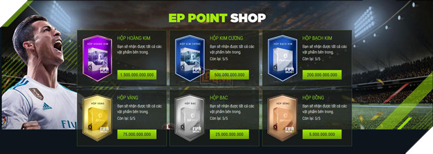 EP là đơn vị tiền tệ ảo trong FIFA Online 4 dùng để thực hiện nhiều chức năng giao dịch, trả lương cầu thủ, và nhiều chức năng nữa trong game. Sau đây là cách hiệu quả nhất  - Nạp tiền