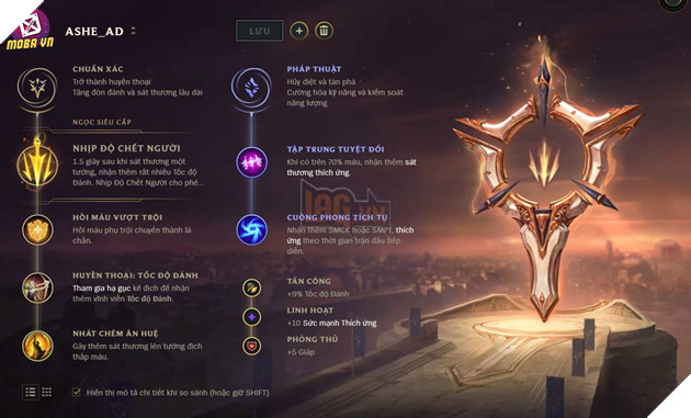 LMHT - Tổng hợp toàn bộ bảng ngọc siêu mạnh dành cho Xạ Thủ giai đoạn mùa 9 - 2019