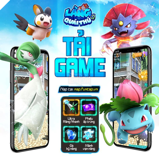 Hướng dẫn Download Làng Quái Thú Mobile - Tải game Làng Quái Thú Funtap - game pokemon cực hấp dẫn 4