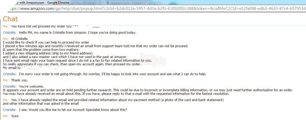 Live chat của Amazon là một trong số ít những dịch vụ hỗ trợ khách hàng tốt nhất hành tinh!