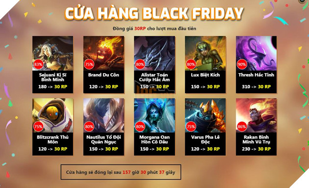 Liên Minh Huyền Thoại hưởng ứng sự kiện Black Friday: Cho phép mua Skin khủng chỉ với 30 RP 2