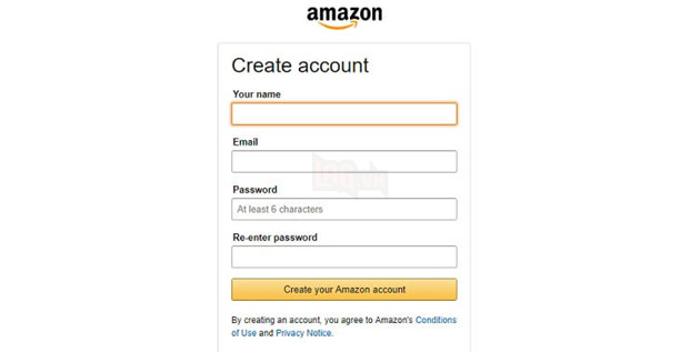 Đăng ký tài khoản Amazon