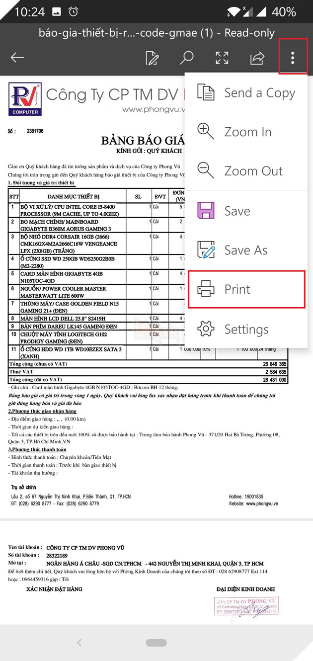 Hướng dẫn cách in ấn từ bất kỳ đâu bằng smartphone Android của bạn 7