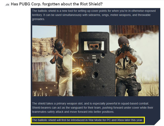PUBG: Cộng đồng mạng bàn tán về Riot Shield, cho rằng nó quá bá đạo và không nên xuất hiện trong chế độ thường - Ảnh 2.