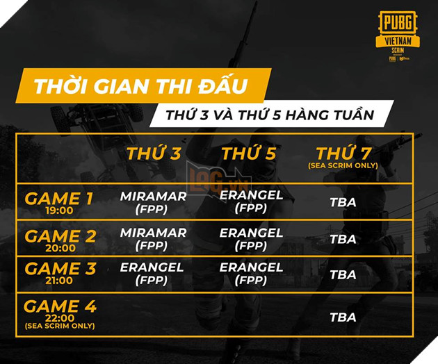 PUBG Việt Nam SCRIM - Giải đấu chính thức cho các đội tuyển chuyên nghiệp, kèm lịch thi đấu. 2