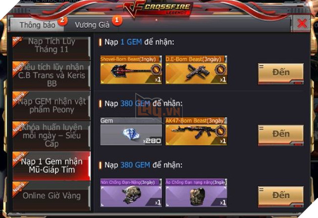 CrossFire Legends: Nhận ngay vũ khí VIP với giá cực ưu đãi nhân dịp đón chào tháng 12 5