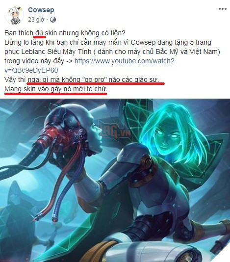 Cowsep lại khiến fan hâm mộ LMHT Việt Nam mệt mỏi hết sức với đoạn Status tiếng Việt toàn từ ngữ chuyên ngành - Ảnh 2.