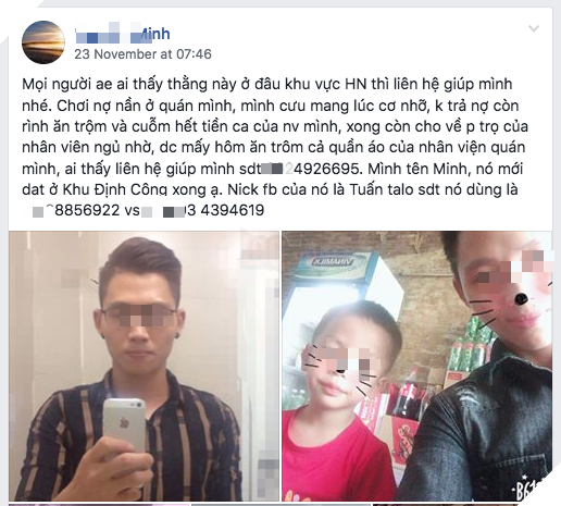 Thanh niên vô liêm sỉ nhất hệ mặt trời: Chơi nợ, ngủ nhờ rồi trộm tiền của nhân viên quán net - Ảnh 1. Thanh niên vô liêm sỉ nhất hệ mặt trời: Chơi nợ, ngủ nhờ rồi trộm tiền của nhân viên quán net - Ảnh 1.